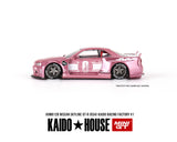 Kaido House x Mini GT 1:64 Nissan Skyline GT-R (R34) Kaido Racing Factory V1 – Pink