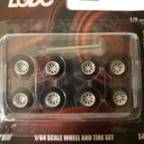 All same size 8mm Series 2 LODC wheels 8 spoke  Chrome rim with Chrome insert S2-1/7