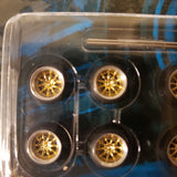 All same size 10mm Series 2 LODC wheels 10 spoke  Chrome rim with Gold insert S2-2/7