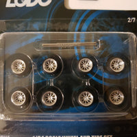 All same size 8mm Series 2 LODC wheels 10 spoke S2-2/7.  Chrome rim with Chrome insert