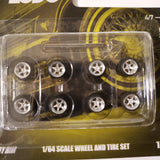 All same size 8mm Series 2 LODC wheels 5 spoke light Chrome rim with Chrome insert S2-4/7