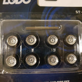 All same size 10mm Series 2 LODC wheels Super RS Chrome rim with Chrome insert S2-5/7