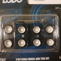 All same size 10mm Series 2 LODC wheels 10 spoke  Chrome rim with White insert 2/7