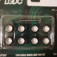 (10m-S1-W-3/7)             All same size 10mm Series 2 LODC wheels 5 Star Chrome rim with White insert S2-3/7