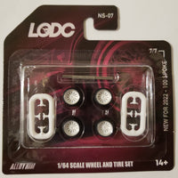 (8m-S1-W-7/7)           LowLows series 2 LODC wheels 100 spoke 8mm Chrome rim with White insert S2-7/7