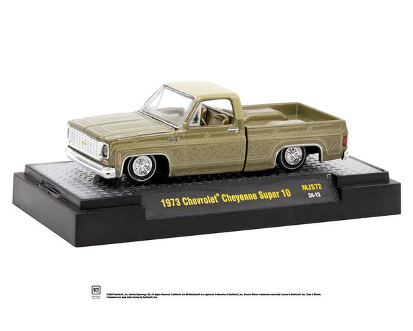 M2 Machines 1:64 1973 Chevrolet Cheyenne Super 10 Pickup Truck Lowriders Limited Edition – Gold – Mijo Exclusives